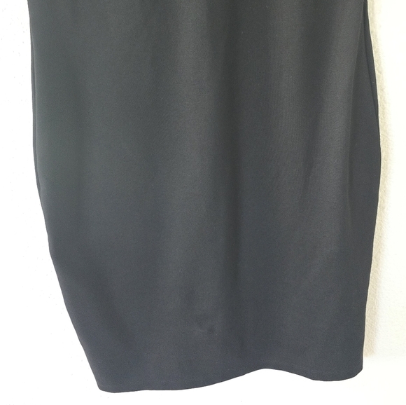 GB Dress Womens XL Black  Cut Out Neck Midi Length Goth Cocktail Party New - Picture 3 of 13